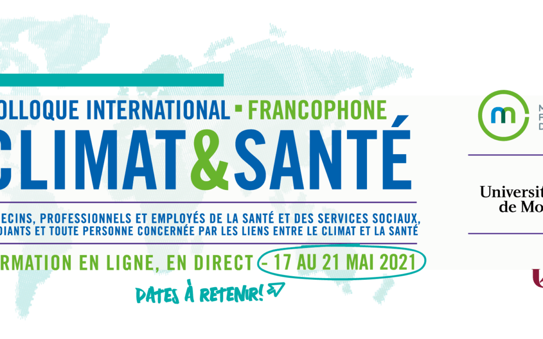 Colloque international francophone Climat et santé | 17 mai – 21 mai 2021