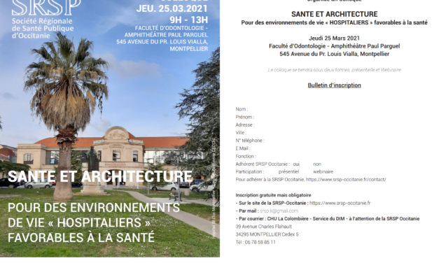 SANTE et ARCHITECTURE | 25 Mars 2021 | Montpellier & Webinaire