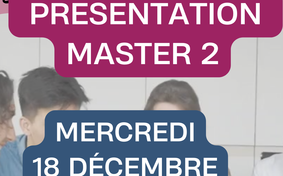 Soirée Master 2 – décembre 2024