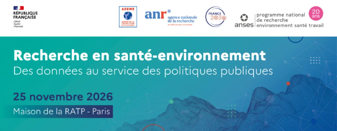 Journée recherche en santé-environnement ADEME, ANR et Anses – 25 novembre 2026